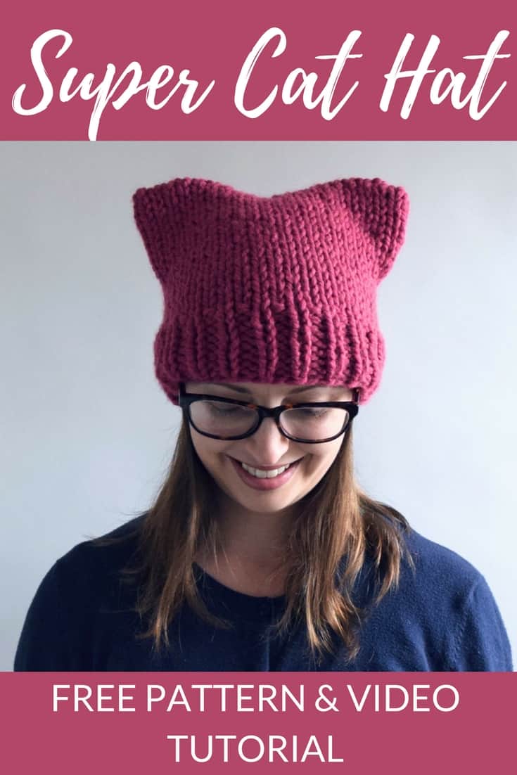 Super Cat Hat - Free Pattern - Knifty Knittings