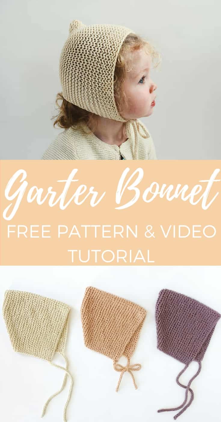 Spring Garter Bonnet - Free Pattern - Knifty Knittings