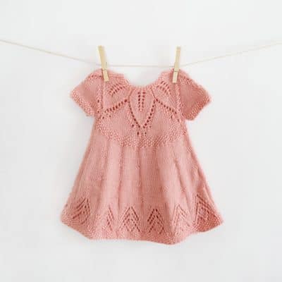 Fairy Leaves Knit Dress – Free Pattern from Yarnspirations