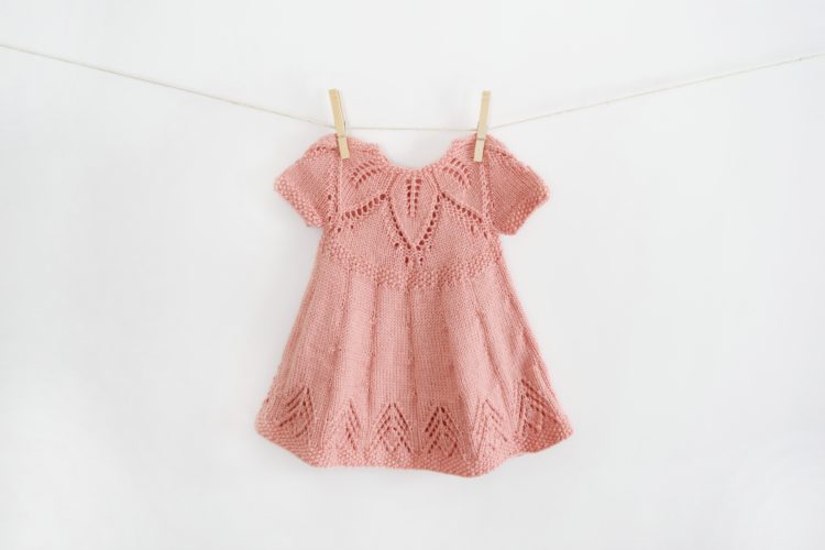 Fairy Leaves Knit Dress - a free pattern from Yarnspirations!