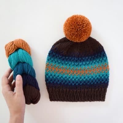 Caron x Pantone Fair Isle Beanie – Free Pattern