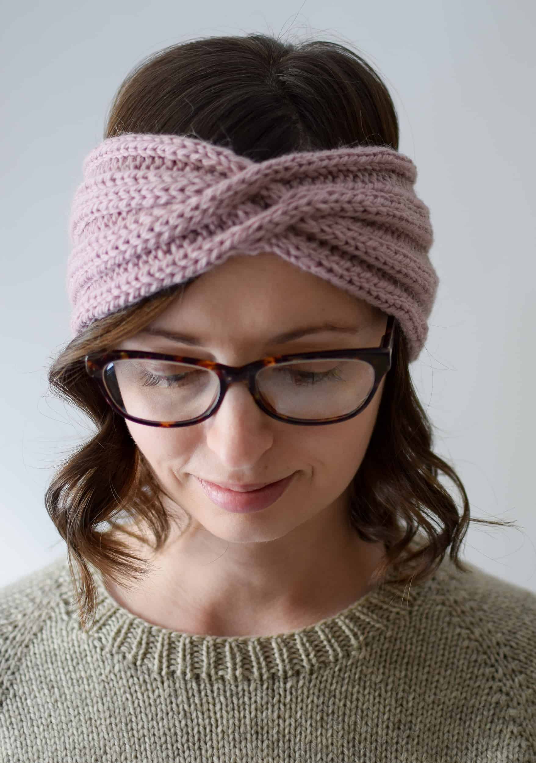 wide knitted headband pattern