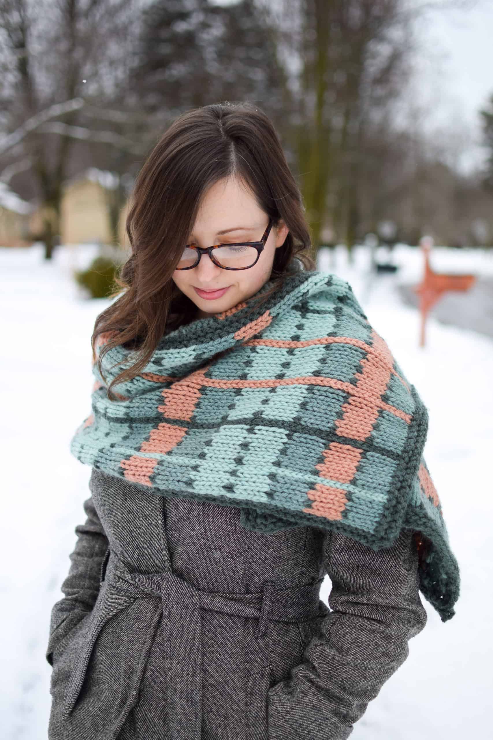 Crossroads Wrap - Free Pattern - Knifty Knittings